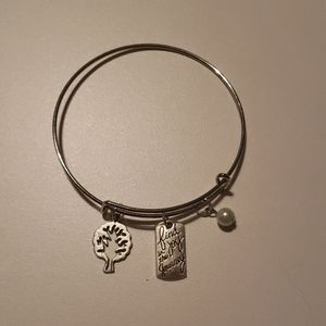 Silver Bangle Bracelet Find Joy In the Journey